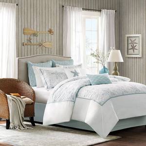 lot 5558 image: Harbor House Maya Bay White Cotton Comforter Set- Retail$193.98