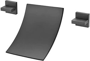 lot 5560 image: Wall Mount Waterfall Bath Tub Filler Faucet Matte Black, Extra High Flow,SUMERAIN