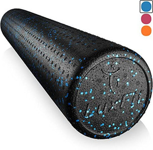 lot 5572 image: LuxFit Foam Roller, Speckled Foam Rollers for Muscles 3 Year Warranty High Density Foam Roller for Physical Therapy Exercise Deep Tissue Muscle Massage MyoFacial Release Back Roller (Blue, 24 Inch)