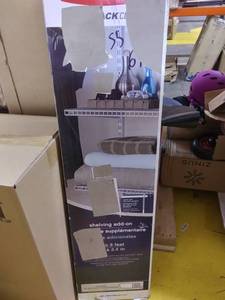 lot 5610 image: Rubbermaid Fast Track Closet Shelving Add-on 4 To 8 Feet White