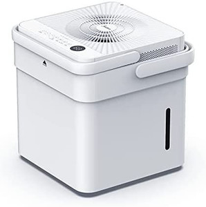 lot 5625 image: Midea Cube 50 Pint Dehumidifier with Pump, Smart wi-fi, Up to 4,500 Sq. Ft. - Compact Size for Home, Basements, Medium-sized Rooms, Bathrooms, Works with Alexa (White), ENERGY STAR Most Efficient 2021