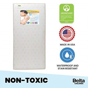 lot 6327 image: Delta Children Twinkle Stars Fiber Core Crib and Toddler Mattress Waterproof Lightweight GREENGUARD Gold Certified (NaturalNon-Toxic)