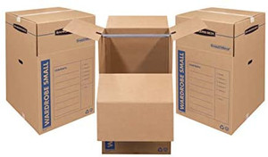 lot 6339 image: Bankers Box SmoothMove Wardrobe Moving Boxes Short 20 x 20 x 34 Inches 3 Pack