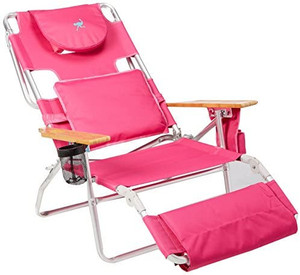 lot 6341 image: Ostrich Deluxe 3N1 Padded Chair (3 in 1) Pink, Aluminum Frame