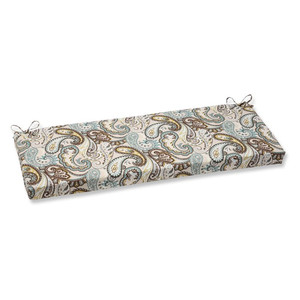 lot 6346 image: Pillow Perfect Outdoor Indoor Tamara Paisley Quartz Bench Cushion