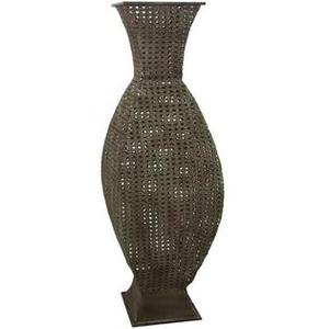 lot 6353 image: Oriental Furniture Wrought Iron Decorative Square Vase