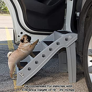 lot 6365 image: PETMAKER Plastic Pet Collapsible Collection - Durable 4-Step Indoor  Outdoor Design with Built-in Safety Features, Home or Travel, for Dogs and Cats