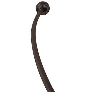 lot 6373 image: Zenna Home Never Rust Aluminum Tension Curved Shower Rod