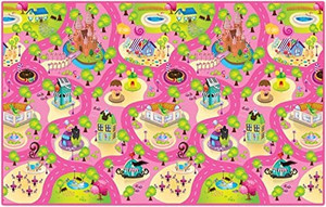 lot 6376 image: Rollmatz Versatile Waterproof Kids Play Mat for Bedrooms and Playrooms, Great for Toy Play, Indoor and Outdoor, Large, 79 x 47 Inch, Candy Land Design