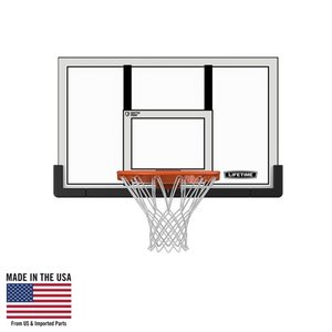 lot 6392 image: Lifetime 48 Polyethylene Backboard and Rim Combo Basketball Hoop