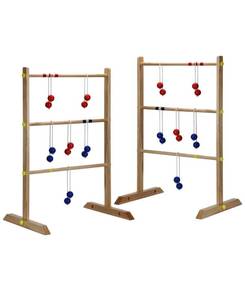 lot 6394 image: Hathaway Solid Wood Ladder Toss Game Set