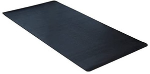 lot 6413 image: Black Corrugated Rubber Mat Runner with Rounded Corners, 3 Wide