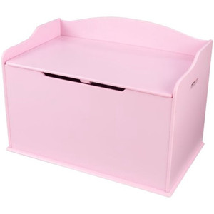 lot 7411 image: Wooden Toy Box - Pink
