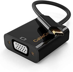 lot 7481 image: USB C to VGA Adapter, CableCreation USB Type C to VGA Converter, Compatible with MacBook Pro 2020, Mac Mini, Surface Book 2, Chromebook Pixel, Dell XPS 13, iPad Pro 2020, Galaxy S20, S10 Plus, Black