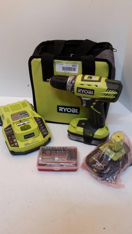lot 1051 image: RYOBI Drill bundle