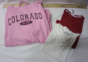 lot 316 image: Womens XL Sweatshirt and 2 Other Shirts