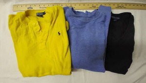lot 317 image: Mens XL Sweatshirt, Port Authority, Andover Central Sweater Vest, and Polo Henley Shirt