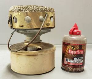 lot 80 image: Vintage Thermx Heater, (Made in France) & Copperhead, Copper Coated Premium BBs
