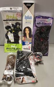 lot 85 image: Multiple- Real Hair, Different Colors, Textures, Sizes & Brands, Including Indian Remy, Brazilian Virgin Remy & Magic Lace