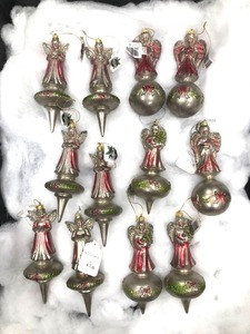 lot 1001 image: Mixed Lot of 12 Christmas Ornaments angels
