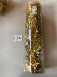 lot 1126 image: Gold Miniature Christmas Tree