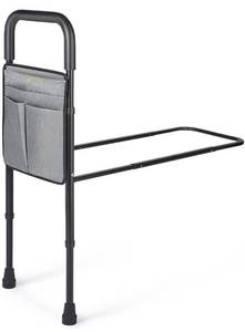lot 11587 image: OasisSpace Bed Assist Rail - Bed Assist bar with Storage Pocket - Adjustable Bed Rails for Seniors, Elderly, Handicap - Assistance for Getting in & Out of Bed at Home - Fit King, Queen, Full, Twin