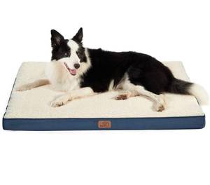 lot 11592 image: Bedsure Large Dog Bed for Large Dogs Up to 75lbs - Big Orthopedic Dog Beds with Removable Washable Cover, Egg Crate Foam Pet Bed Mat, Grey