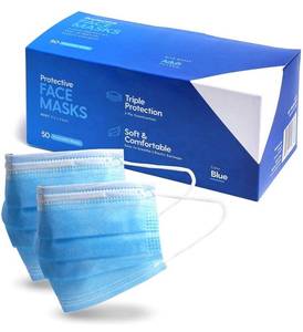 lot 11598 image: Disposable Face Mask, Breathable Masks (Pack of 50)