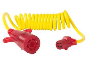 lot 11610 image: Hopkins 47043 Endurance Flex-Coil Nite-Glow 7 Blade to 4 Round Adapter Kit Red & Yellow, 15 Inch