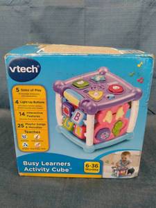 lot 11624 image: VTECH BUSY LEANERS ACTIVITY CUBE 6-36 MONTHS