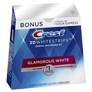 lot 11649 image: Crest 3D Whitestrips Glamorous White, Teeth Whitening Kit, 16 Treatments (32 Individual Strips)  2 Bonus 1-Hour Express Treatments