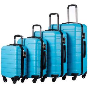 lot 11650 image: COOLIFE Luggage 3 Piece Set Suitcase Spinner Hardshell Lightweight TSA Lock 4 Piece Set