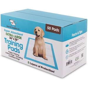 lot 11652 image: Best Pet Supplies Puppy Training Pads for Large Breeds, Extra-Large 36 x 28 50 Count