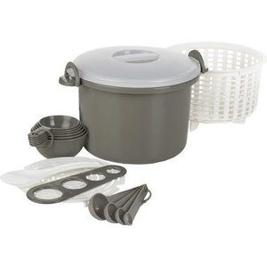 lot 11718 image: Progressive PS-97GY Microwave Rice & Pasta Cooker Set - 17 Piece