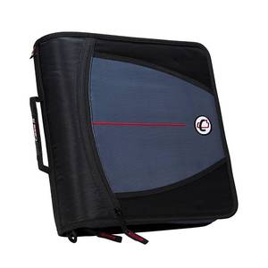 lot 11760 image: Case It D-146-BLACK Mighty Zip Tab Binder, 3 Rings, 3 Capacity, 11 X 8.5, Black