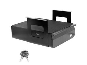 lot 11866 image: VIVO Black Lockable Under Desk Sliding Pull-out Drawer, Storage Organizer for Sit Stand Workstations (DESK-AC03L-B)