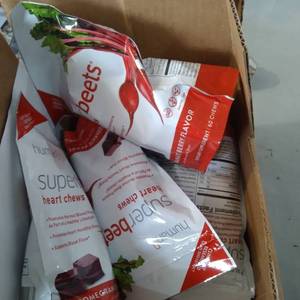 lot 11871 image: Awesome HumanN SuperBeets Heart Chews,Soft Chews,Grape Seed Extract,Beets (4BAGS)