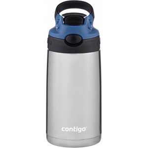 lot 15026 image: Contigo Kids 13 oz. Insulated Stainless Steel AutoSpout Straw Water Bottle