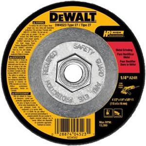 lot 15045 image: Dewalt-DW4523 High Performance Metal Grinding Wheel 4-12-in x 14-in