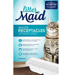 lot 15062 image: LitterMaid Cat Disposable Waste Receptacles, 12-Count