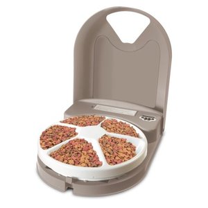 lot 15064 image: PetSafe 5 Meal Automatic Dog and Cat Feeder, Dispenses Dog Food or Cat Food, Digital Clock