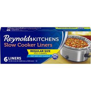 lot 15076 image: Reynolds Kitchens Regular Size Slow Cooker Liners - 6ct