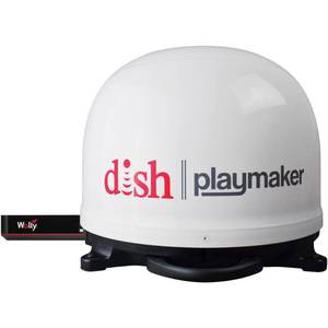 lot 15079 image: Winegard - DISH Playmaker Portable Automatic Satellite Antenna with DISH Wally HD Receiver Bundle - White