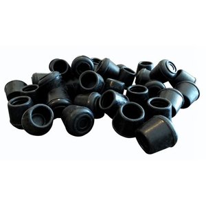 lot 17011 image: Shepherd Hardware 8760E Leg Tips 34-Inch Inside Diameter Rubber Chair Leg Caps, 24 Pack, Black