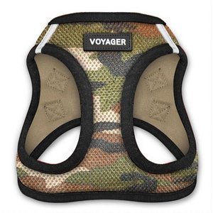lot 17048 image: Voyager All Weather Step-in Mesh Harness for Dogs by Best Pet Supplies - Army Base, Medium