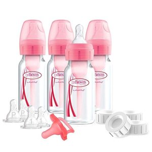 lot 17050 image: Dr. Browns Breast to Bottle Feeding Set, Pink