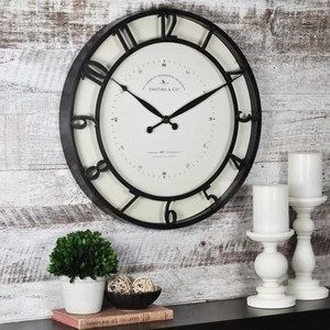 lot 17189 image: FirsTime & Co.� Kensington Wall Clock, American Crafted, Oil Rubbed Bronze, 18 x 2 x 18 in, (00193)