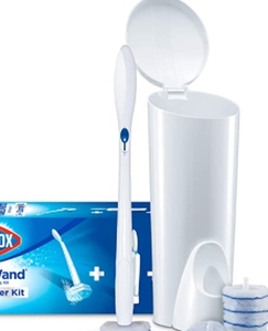 lot 11614 image: Clorox ToiletWand Disposable Toilet Cleaning System with 16 Disposable Wand Head