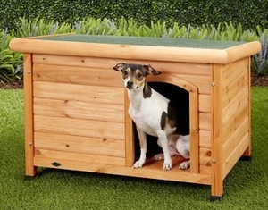 lot 11660 image: Homykic Wooden Dog House, Gable Roof, M