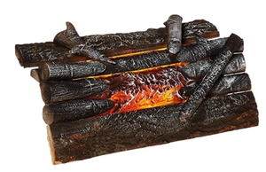lot 11767 image: VIVO ELECTRIC FIREPLACE INSERT LOG QUART (SKUVH268)
